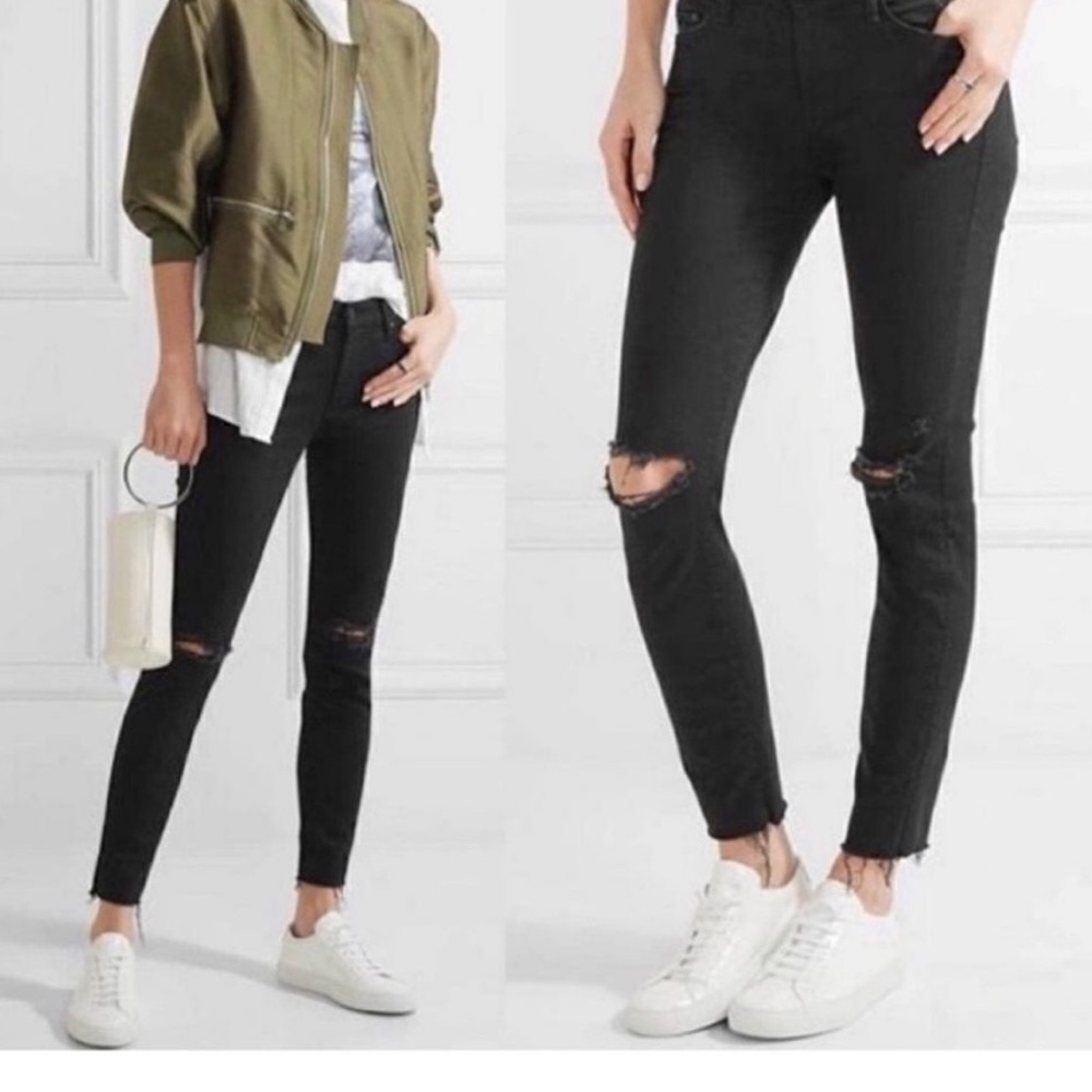 MOTHER Looker Ankle Fray In Guilty As Sin size 27 pre owned